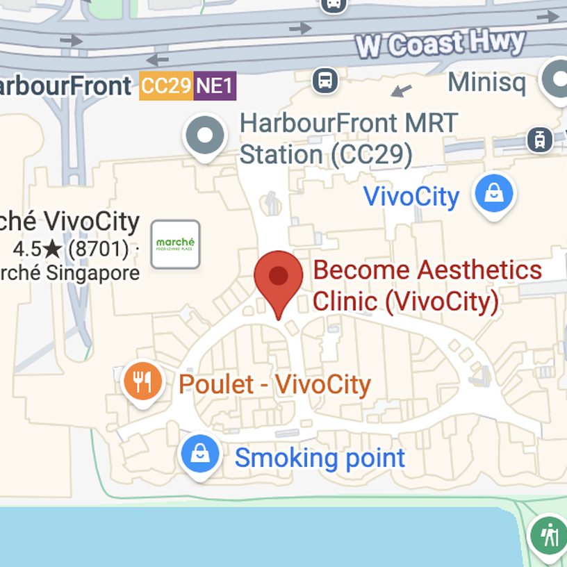 Map of the Harbour Front clinic