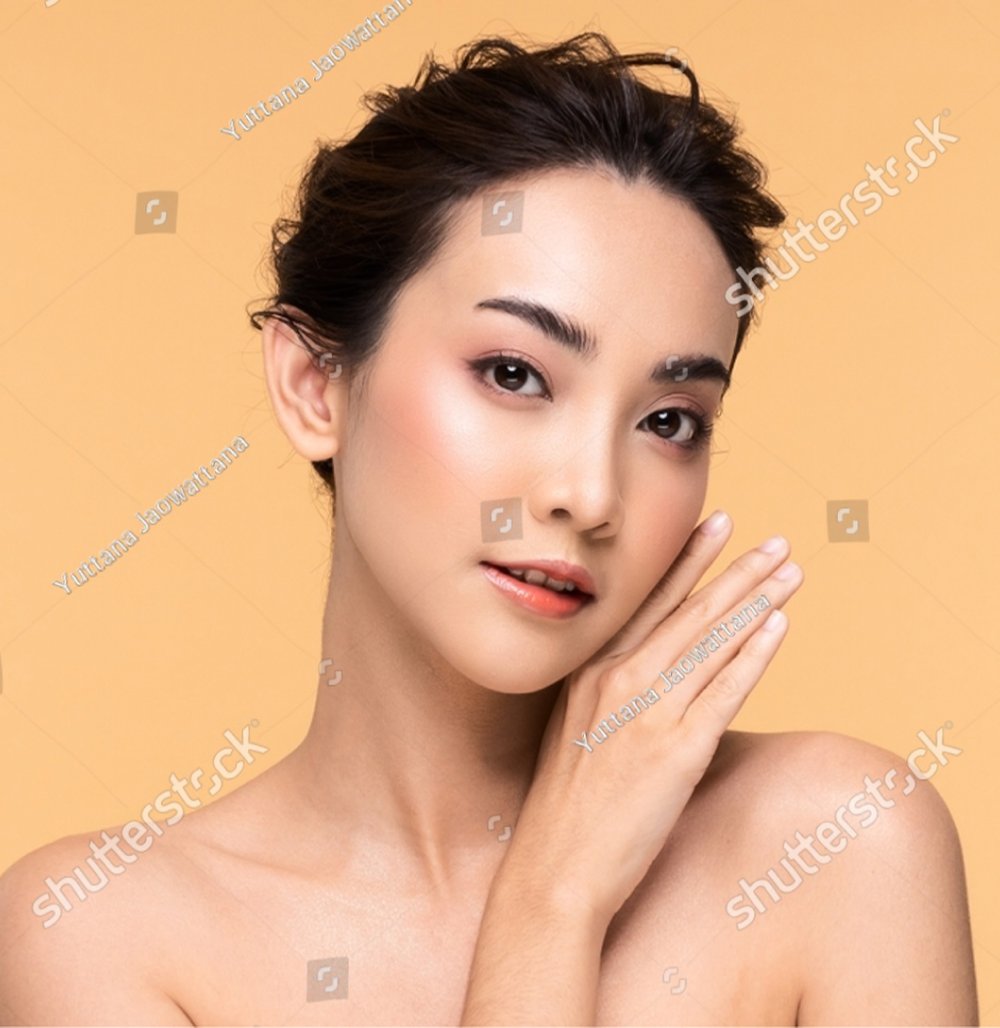 Woman with smooth, glowing skin