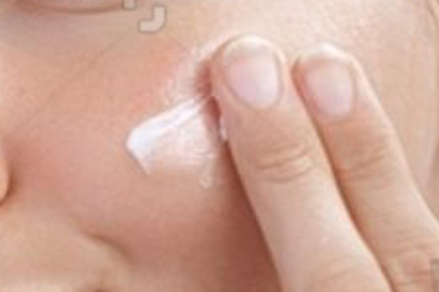 Cream applied to brighten the skin